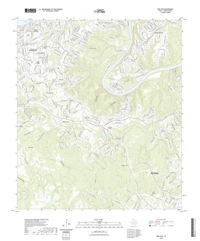 United States Geological Survey Bee Cave, TX (2022, 24000-Scale) digital map