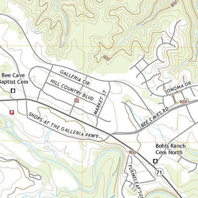 United States Geological Survey Bee Cave, TX (2022, 24000-Scale) digital map