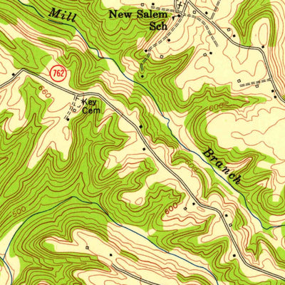 United States Geological Survey Bee Spring, KY (1953, 24000-Scale) digital map