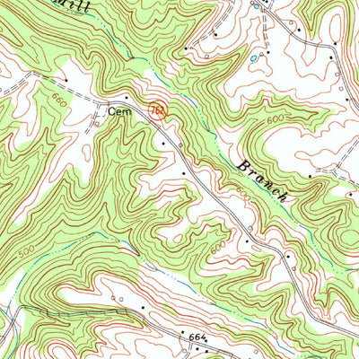 United States Geological Survey Bee Spring, KY (1966, 24000-Scale) digital map