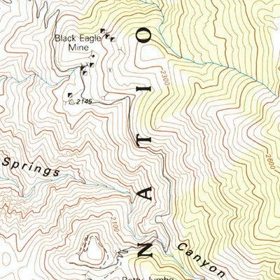 United States Geological Survey Bee Springs Canyon, CA (1992, 24000-Scale) digital map