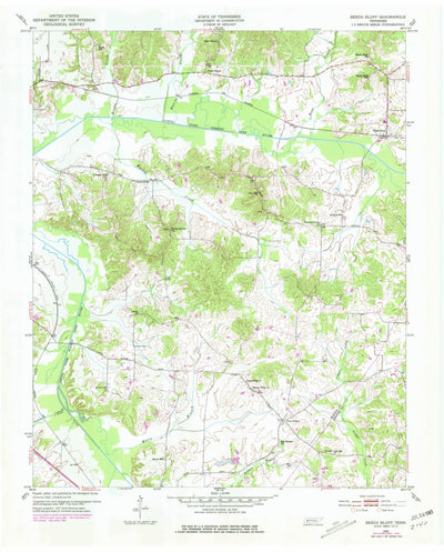 United States Geological Survey Beech Bluff, TN (1953, 24000-Scale) digital map