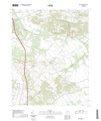 United States Geological Survey Beech Grove, KY (2022, 24000-Scale) digital map