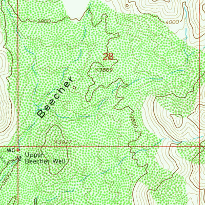 United States Geological Survey Beecher Canyon, AZ (1967, 24000-Scale) digital map