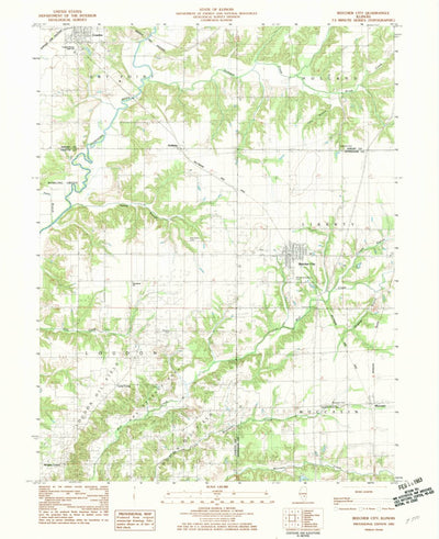 United States Geological Survey Beecher City, IL (1983, 24000-Scale) digital map