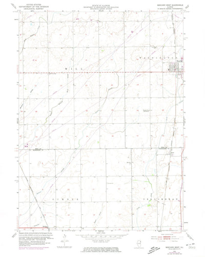 United States Geological Survey Beecher West, IL (1953, 24000-Scale) digital map