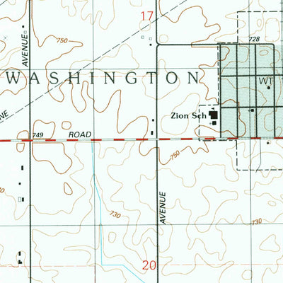 United States Geological Survey Beecher West, IL (1990, 24000-Scale) digital map