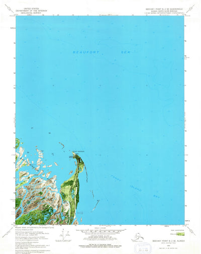 United States Geological Survey Beechey Point B-2 SE, AK (1970, 24000-Scale) digital map