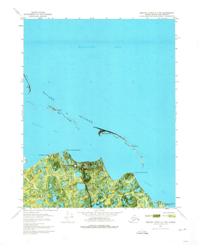 United States Geological Survey Beechey Point B-3 NW, AK (1970, 24000-Scale) digital map