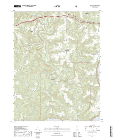 United States Geological Survey Beechwood, IN (2022, 24000-Scale) digital map