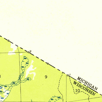 United States Geological Survey Beechwood, MI-WI (1938, 48000-Scale) digital map