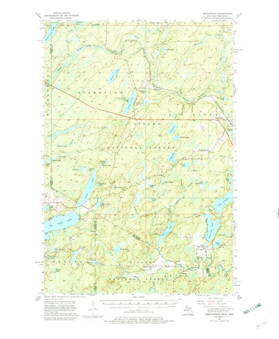 United States Geological Survey Beechwood, MI-WI (1956, 62500-Scale) digital map