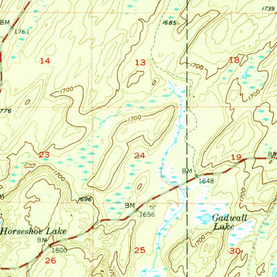 United States Geological Survey Beechwood, MI-WI (1956, 62500-Scale) digital map