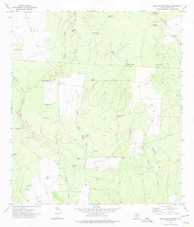 United States Geological Survey Beef Hollow Creek, TX (1972, 24000-Scale) digital map