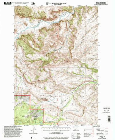 United States Geological Survey Beehive, MT (1996, 24000-Scale) digital map