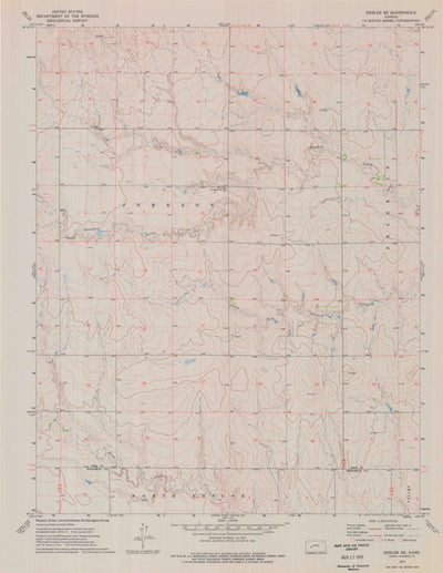 United States Geological Survey Beeler SE, KS (1974, 24000-Scale) digital map