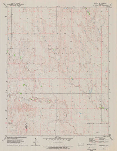 United States Geological Survey Beeler SW, KS (1974, 24000-Scale) digital map
