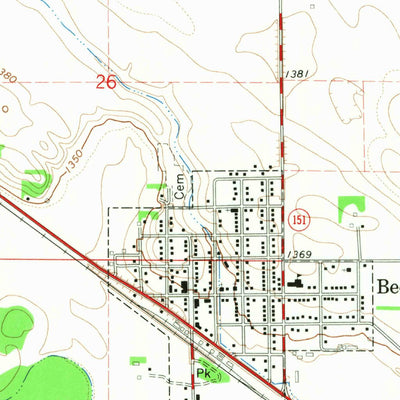 United States Geological Survey Beemer, NE (1966, 24000-Scale) digital map