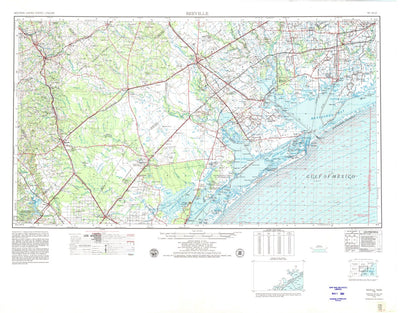 United States Geological Survey Beeville, TX (1956, 250000-Scale) digital map