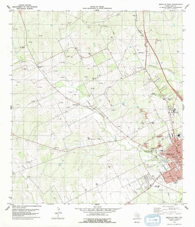 United States Geological Survey Beeville West, TX (1979, 24000-Scale) digital map