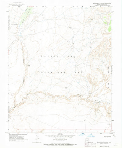 United States Geological Survey Begashibito Canyon, AZ (1967, 24000-Scale) digital map