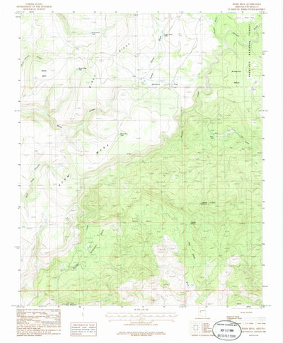 United States Geological Survey Behm Mesa, AZ (1986, 24000-Scale) digital map