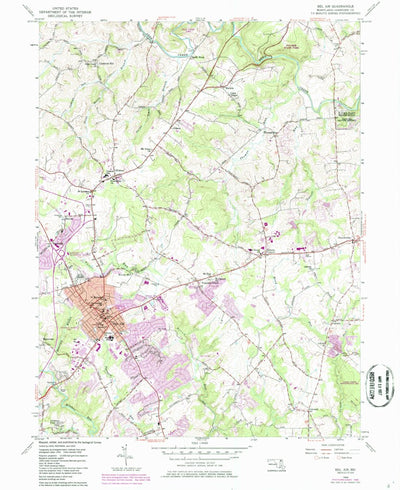 United States Geological Survey Bel Air, MD (1956, 24000-Scale) digital map