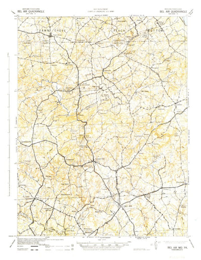 United States Geological Survey Belair, MD-PA (1942, 62500-Scale) digital map