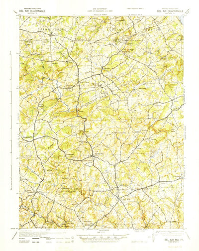 United States Geological Survey Belair, MD-PA (1945, 62500-Scale) digital map