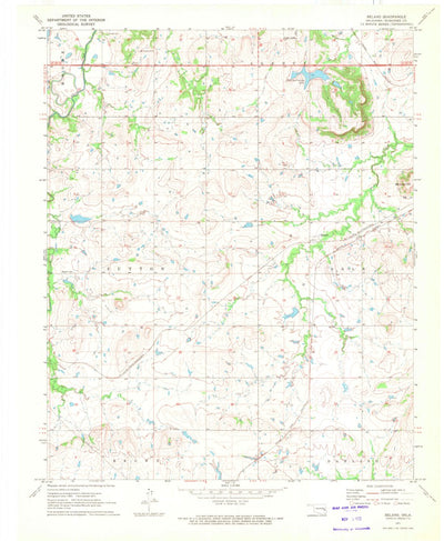 United States Geological Survey Beland, OK (1971, 24000-Scale) digital map