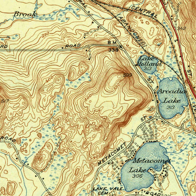 United States Geological Survey Belchertown, MA (1943, 31680-Scale) digital map