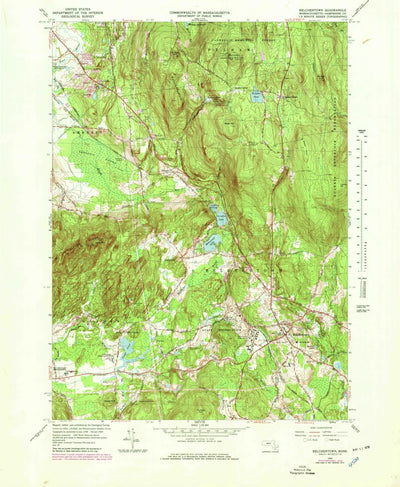 United States Geological Survey Belchertown, MA (1964, 25000-Scale) digital map