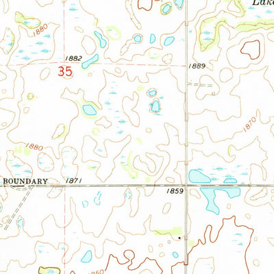 United States Geological Survey Belcourt, ND (1968, 24000-Scale) digital map