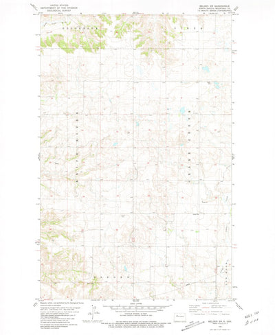 United States Geological Survey Belden SW, ND (1981, 24000-Scale) digital map