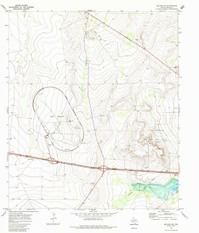 United States Geological Survey Belding NE, TX (1970, 24000-Scale) digital map