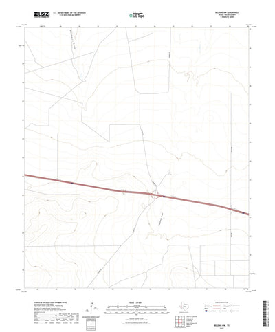 United States Geological Survey Belding NW, TX (2022, 24000-Scale) digital map