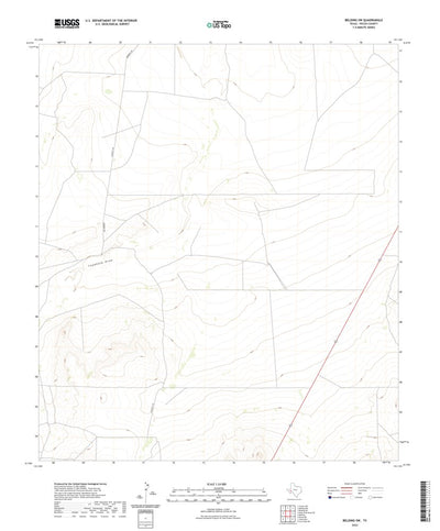 United States Geological Survey Belding SW, TX (2022, 24000-Scale) digital map