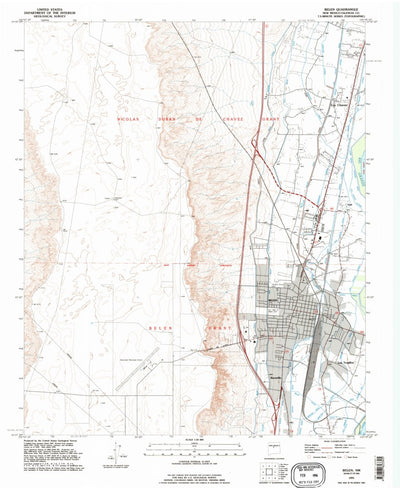 United States Geological Survey Belen, NM (1991, 24000-Scale) digital map