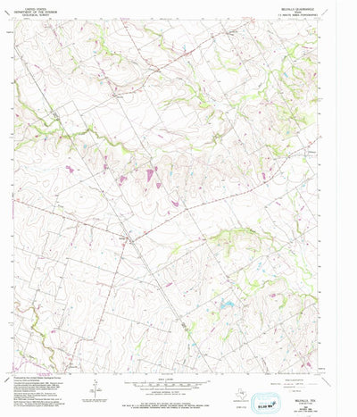 United States Geological Survey Belfalls, TX (1963, 24000-Scale) digital map