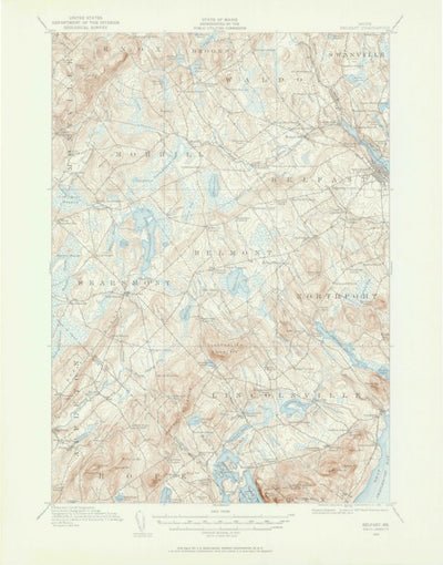 United States Geological Survey Belfast, ME (1915, 62500-Scale) digital map