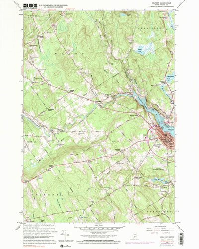 United States Geological Survey Belfast, ME (1960, 24000-Scale) digital map