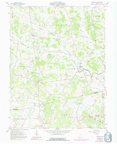 United States Geological Survey Belfast, OH (1961, 24000-Scale) digital map