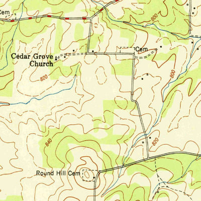 United States Geological Survey Belfast, TN (1951, 24000-Scale) digital map