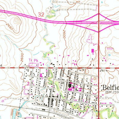 United States Geological Survey Belfield, ND (1962, 24000-Scale) digital map