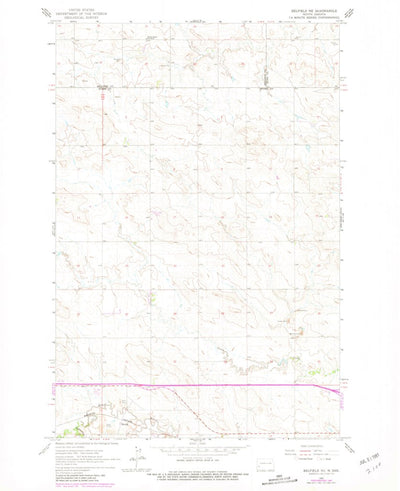 United States Geological Survey Belfield NE, ND (1962, 24000-Scale) digital map