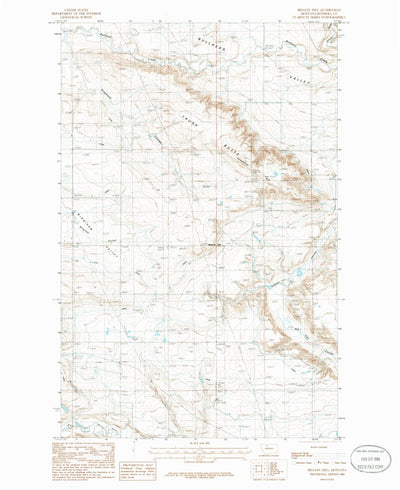 United States Geological Survey Belgian Hill, MT (1985, 24000-Scale) digital map