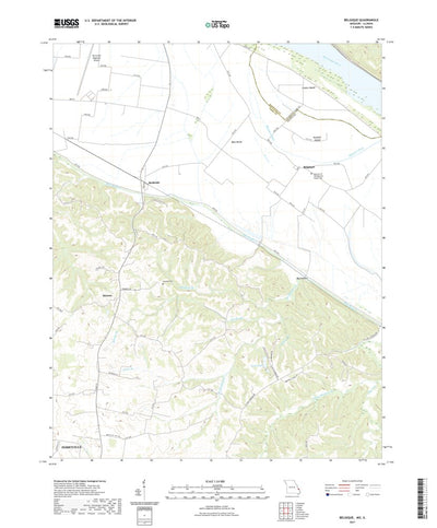 United States Geological Survey Belgique, MO (2021, 24000-Scale) digital map