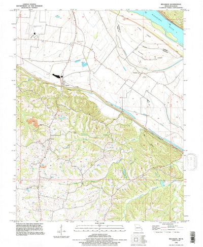 United States Geological Survey Belgique, MO-IL (1993, 24000-Scale) digital map