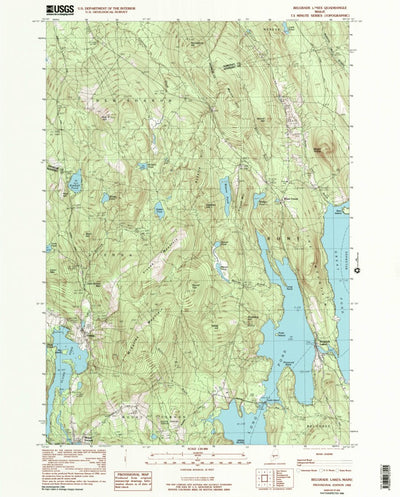 United States Geological Survey Belgrade Lakes, ME (1982, 24000-Scale) digital map