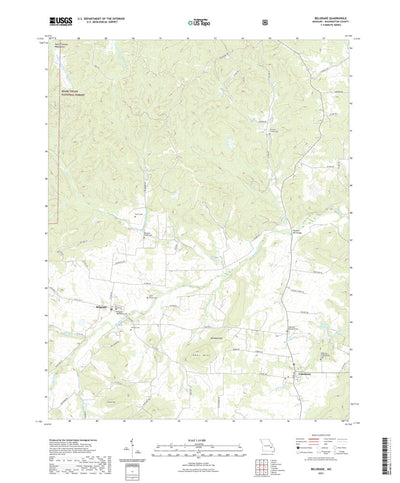 United States Geological Survey Belgrade, MO (2021, 24000-Scale) digital map